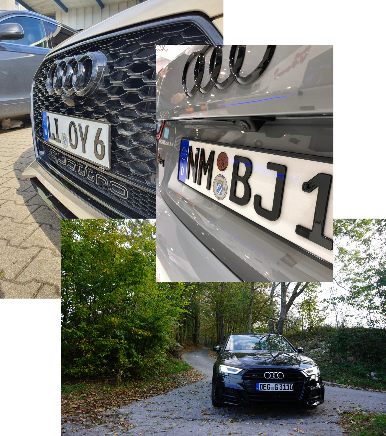 Audi mit 3D Kennzeichen