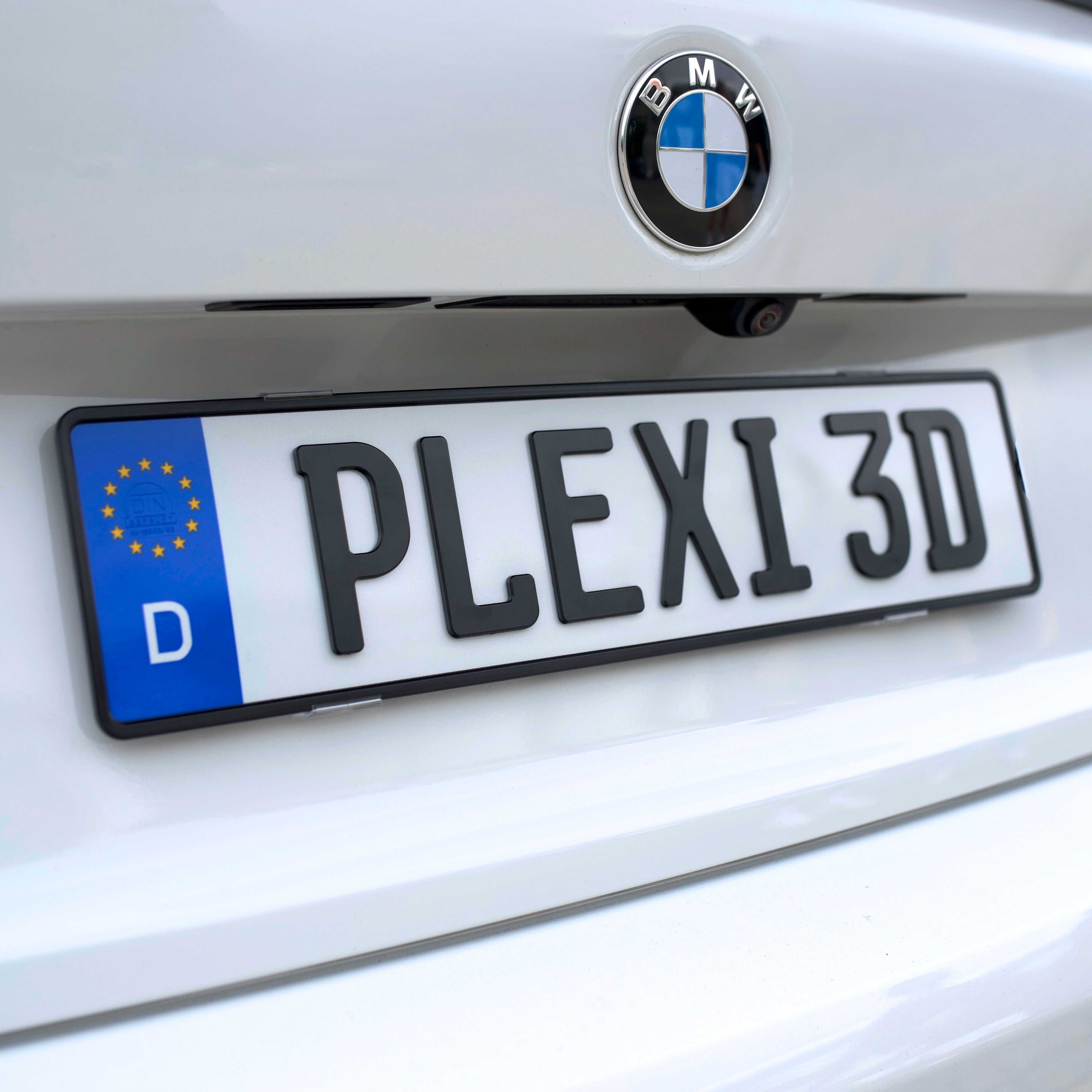 Plexiclick Transparent für 3D Kennzeichen