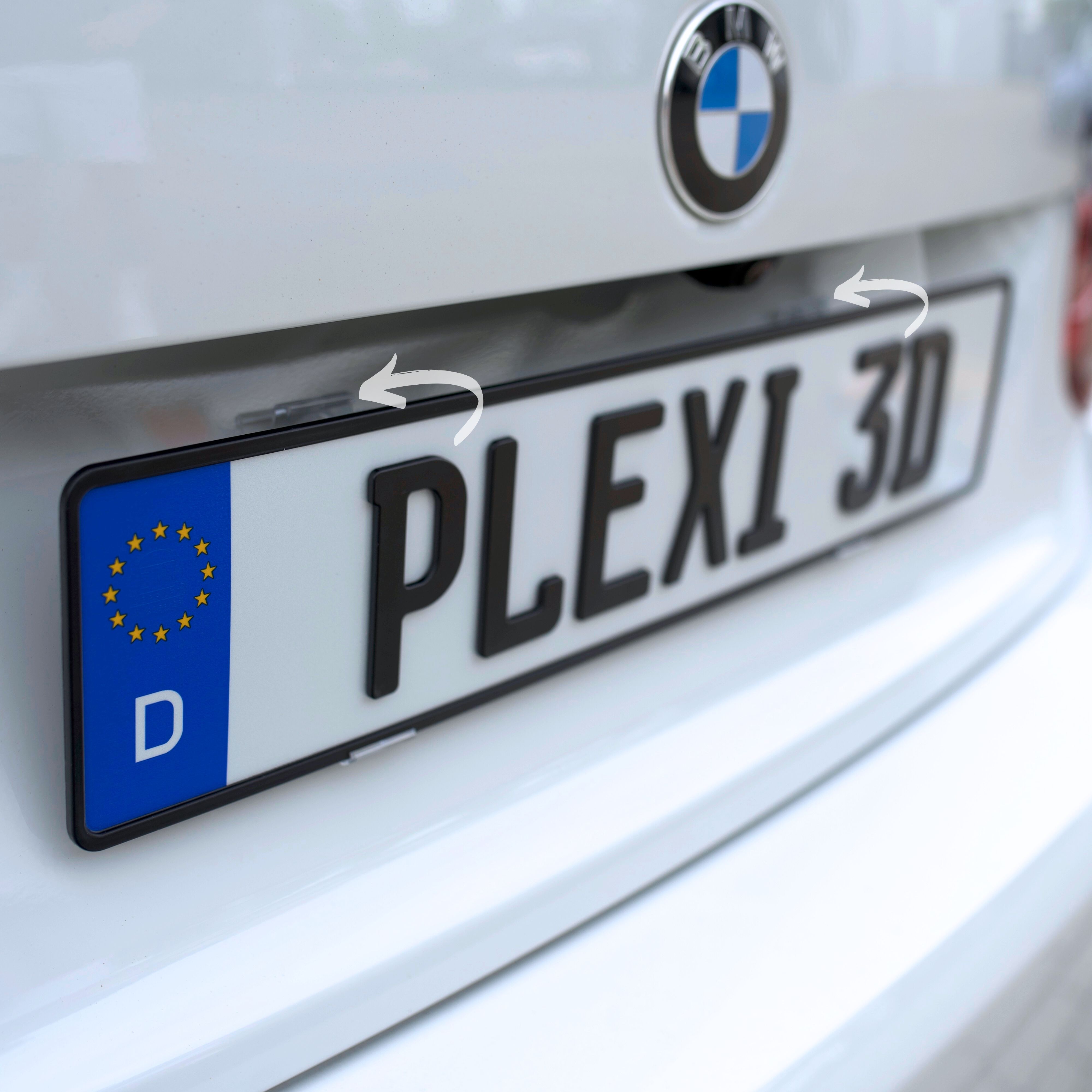 Plexiclick Transparent für 3D Kennzeichen