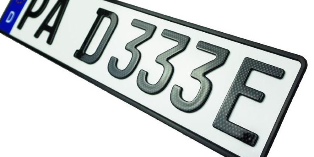 2 Stück 3D-Kennzeichen E-Kennzeichen 520mm E Nummernschild
