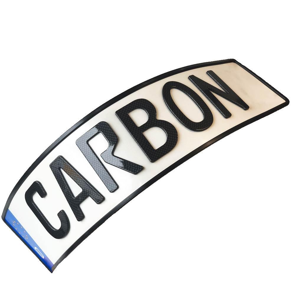 3D Namenskennzeichen Carbonoptik Hochglanz 520 mm