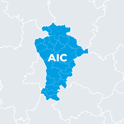 Karte Landkreis Aichach-Friedberg (AIC)