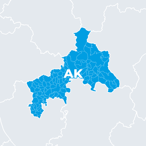 Karte Landkreis Altenkirchen (Westerwald) (AK)