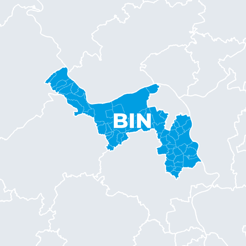 Karte Landkreis Mainz-Bingen (BIN)