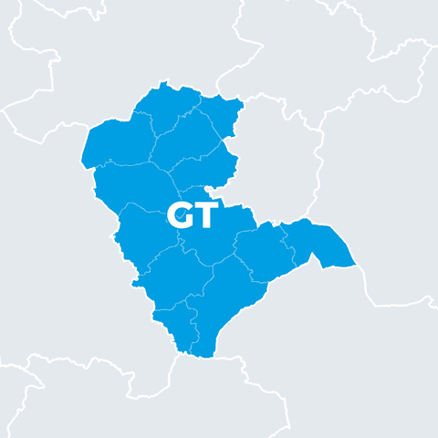 Karte Kreis Gütersloh (GT)