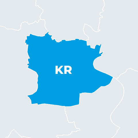 Karte Stadt Krefeld (KR)