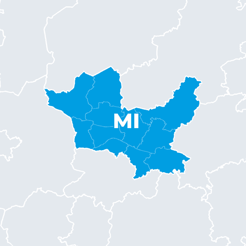 Karte Kreis Minden-Lübbecke (MI)