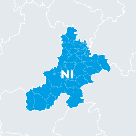 Karte Landkreis Nienburg/Weser (NI)