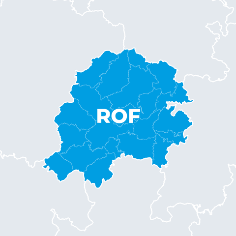 Karte Landkreis Hersfeld-Rotenburg (ROF)