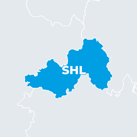 Karte Stadt Suhl (SHL)